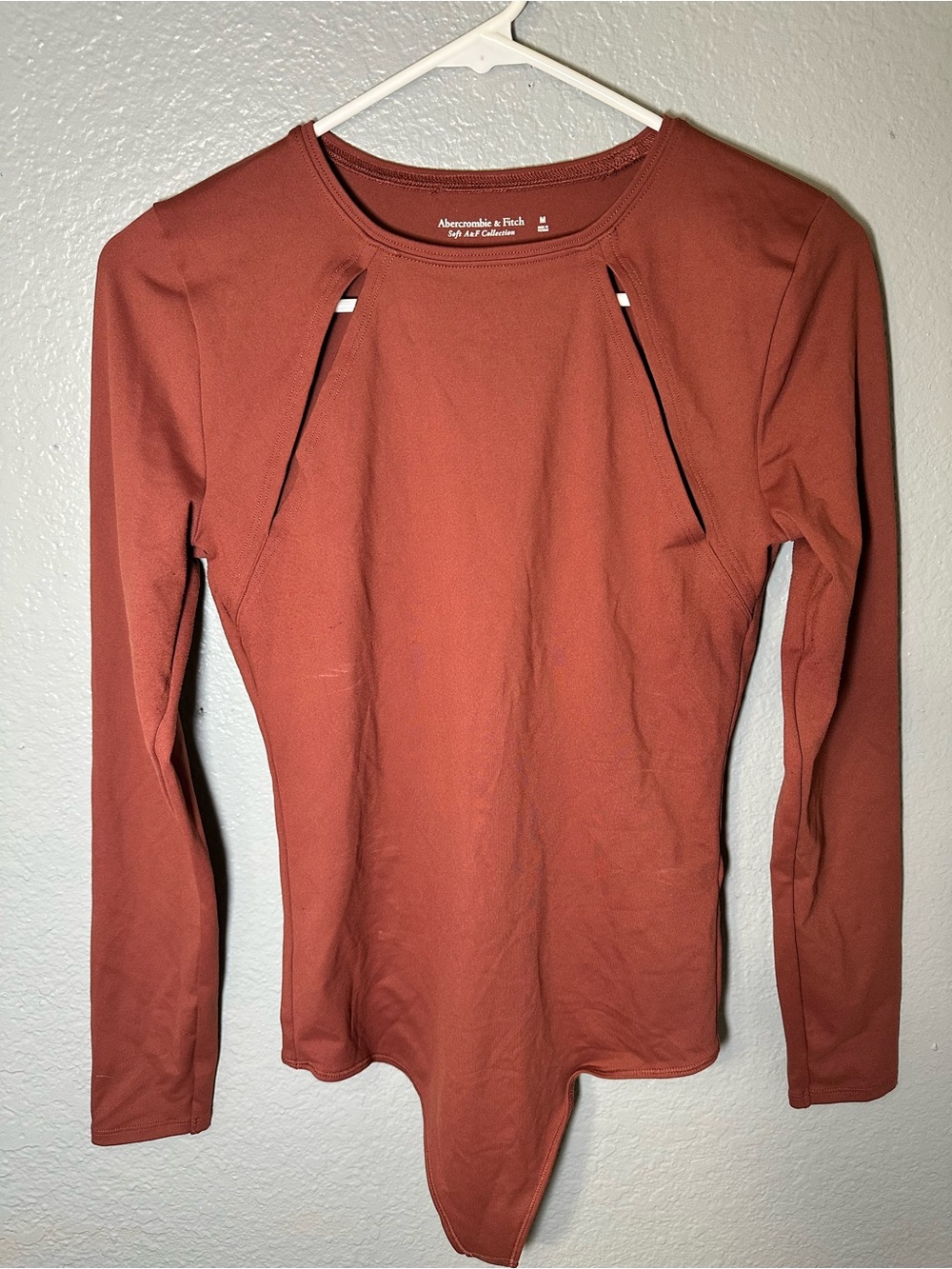 Abercrombie & Fitch Rust Long Sleeve Bodysuit
